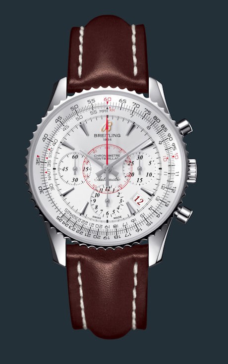 Obeying the classical design style of the original ones, this brown strap replica Breitling also shows us surprise.