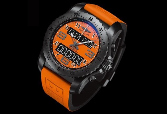 The orange dials fake watches have orange rubber straps.